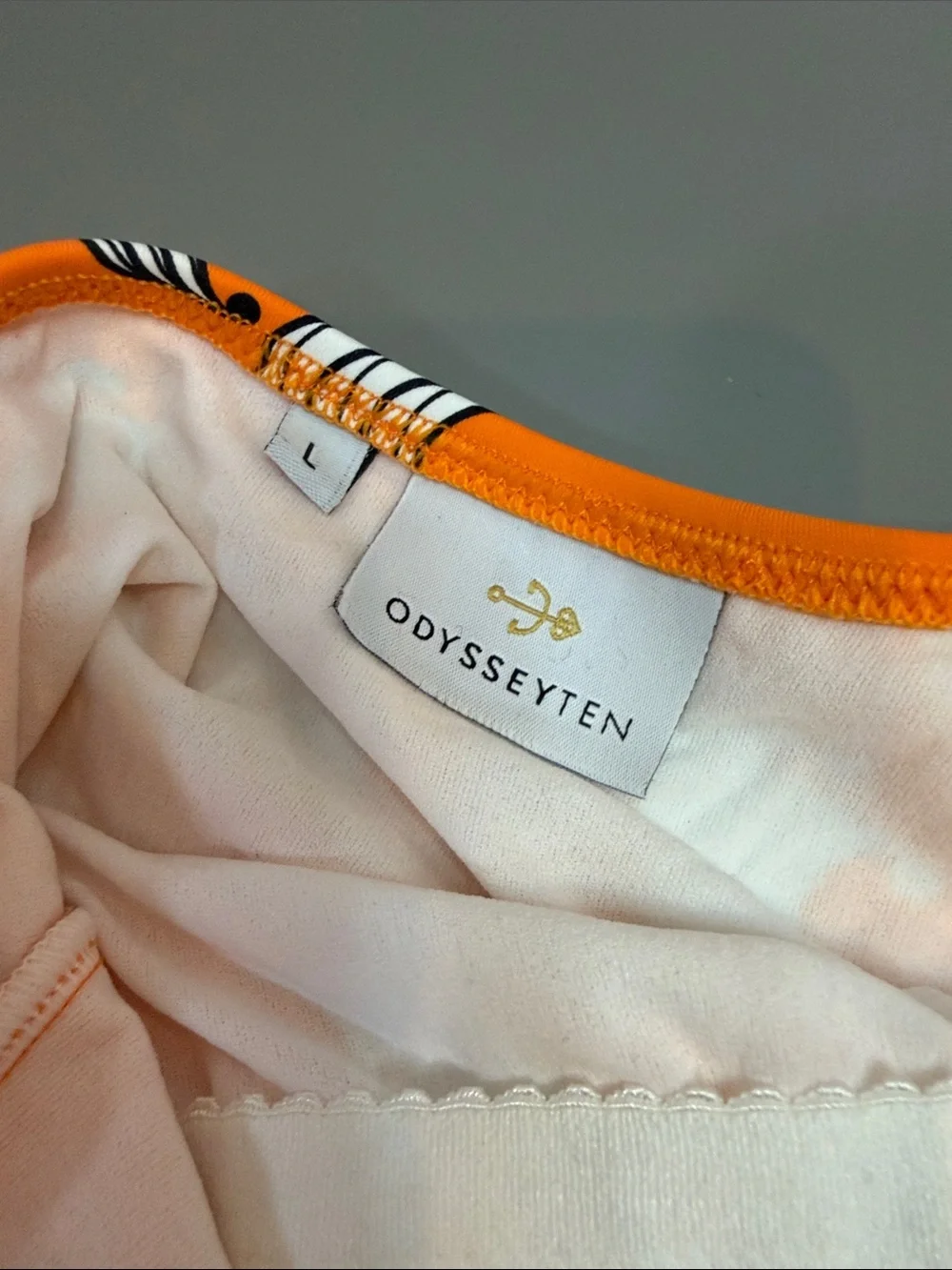ODYSSEYTEN ORANGE ONE SHOULDER SWIMSUIT LARGE